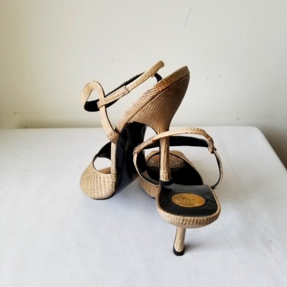 Versace Vero Cuoio Medi Reptile Strap Sandal - Picture 3 of 7